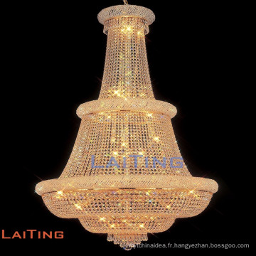 Moderne unique lumière pure k9 cristal grand hôtel lustre lampe